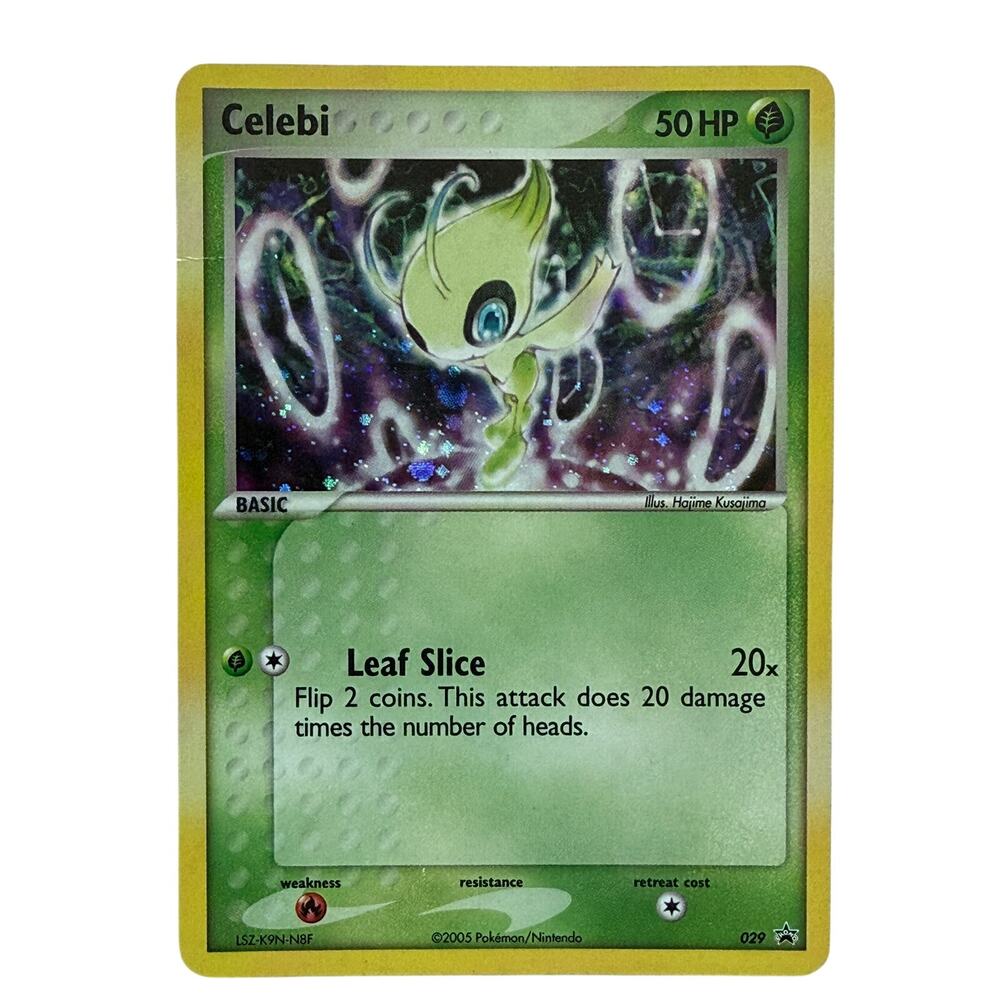 Pokémon TCG Celebi 029 Nintendo Pokémon 2005 Black Star Promo Cosmos Holo LP